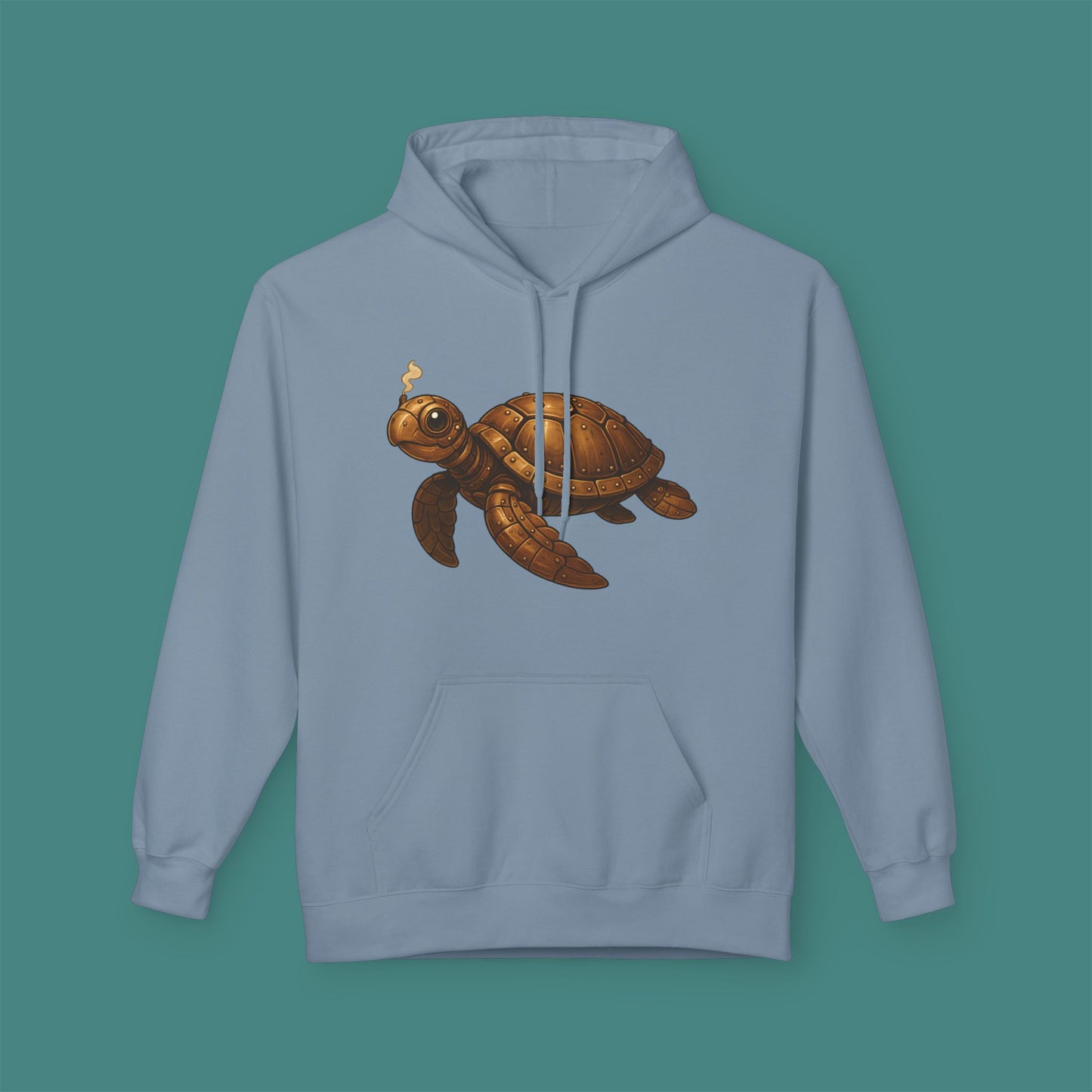 Steampunk Mechanical Turtle Fleece Unisex Hoodie