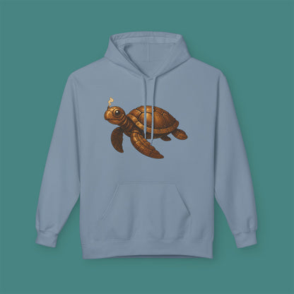 Steampunk Mechanical Turtle Fleece Unisex Hoodie