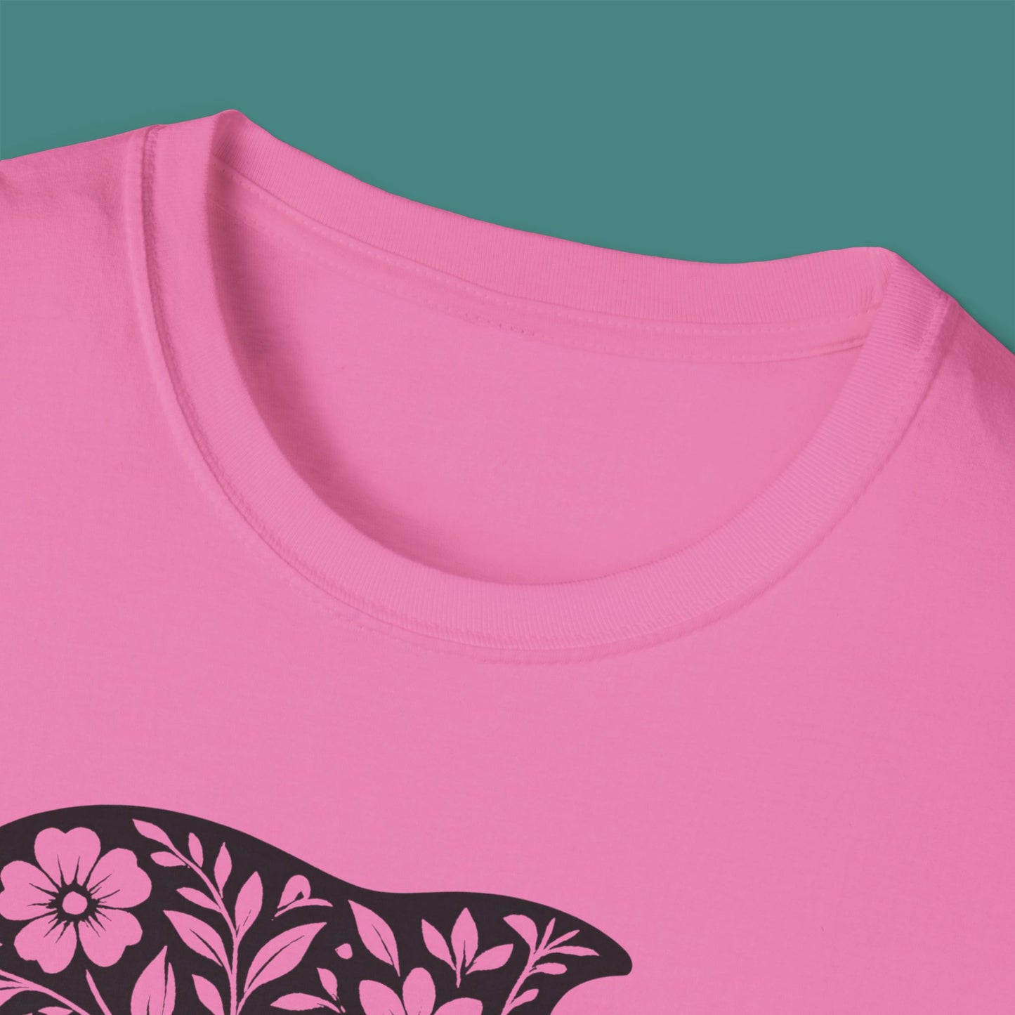 Floral Dolphin Silhouette Unisex T-Shirt