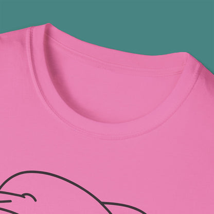 Minimalist Line Art Dolphin Unisex T-Shirt