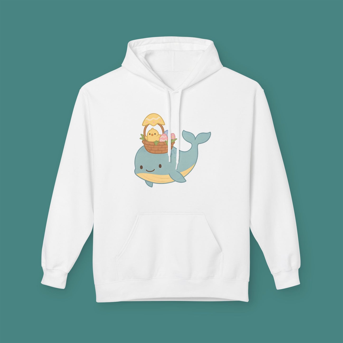 Easter Whale Fleece Unisex Hoodie