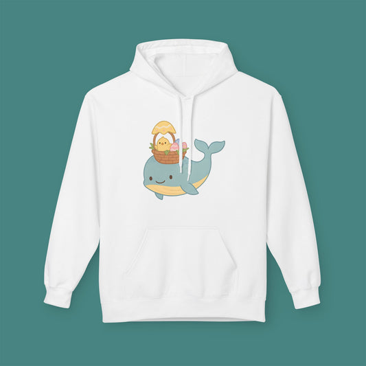 Easter Whale Fleece Unisex Hoodie