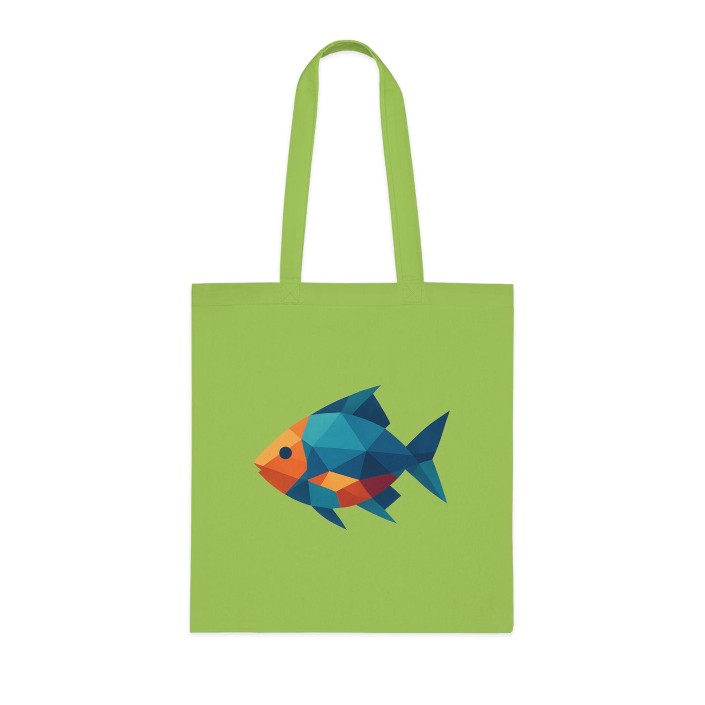 Geometric Polygon Fish Tote Bag
