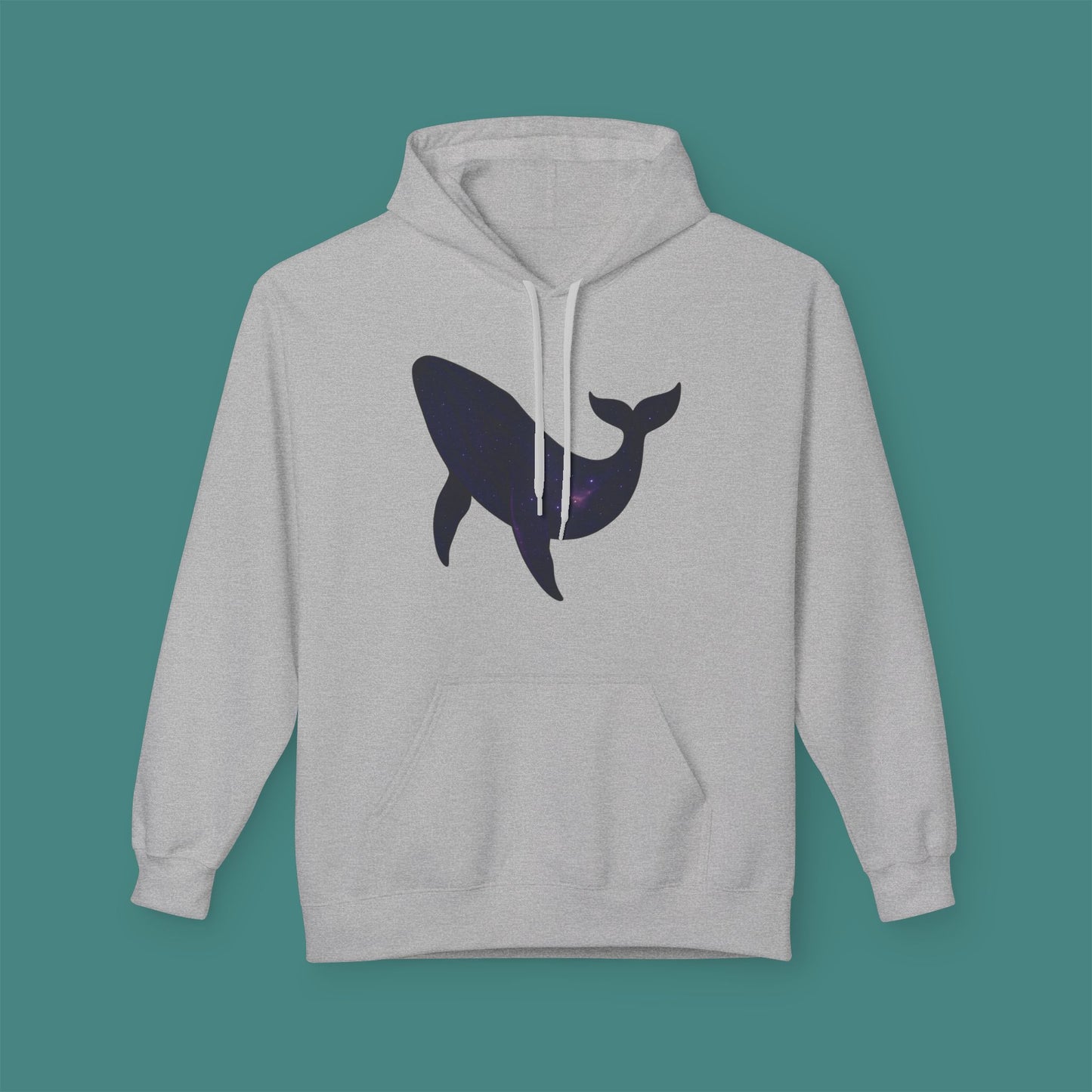 Cosmic Galaxy Whale Fleece Unisex Hoodie
