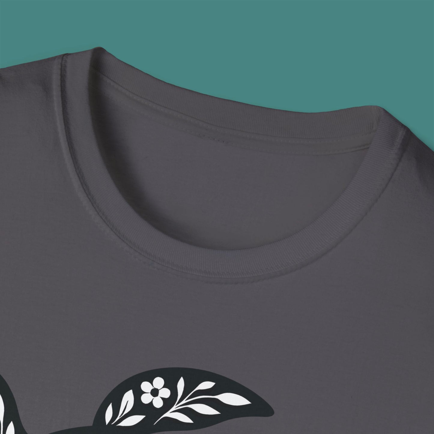 Floral Turtle Silhouette Unisex T-Shirt