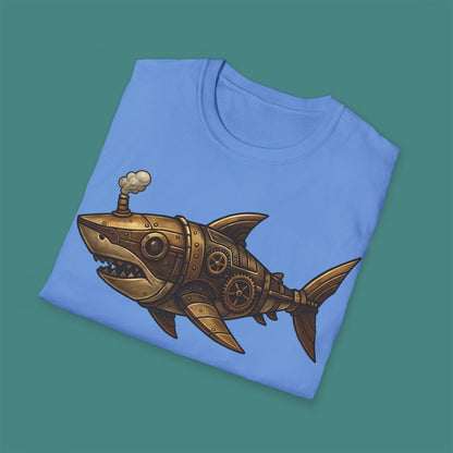 Steampunk Mechanical Shark Unisex T-Shirt