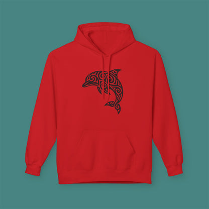 Tribal Tattoo Dolphin Fleece Unisex Hoodie