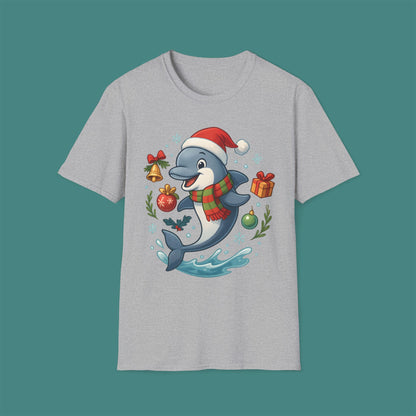Christmas Dolphin Unisex T-Shirt