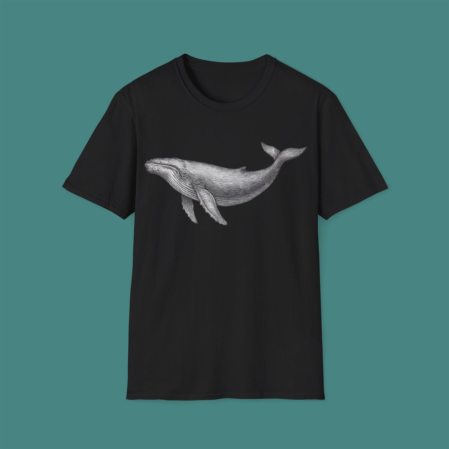 Vintage Etching Whale Unisex T-Shirt