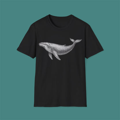 Vintage Etching Whale Unisex T-Shirt