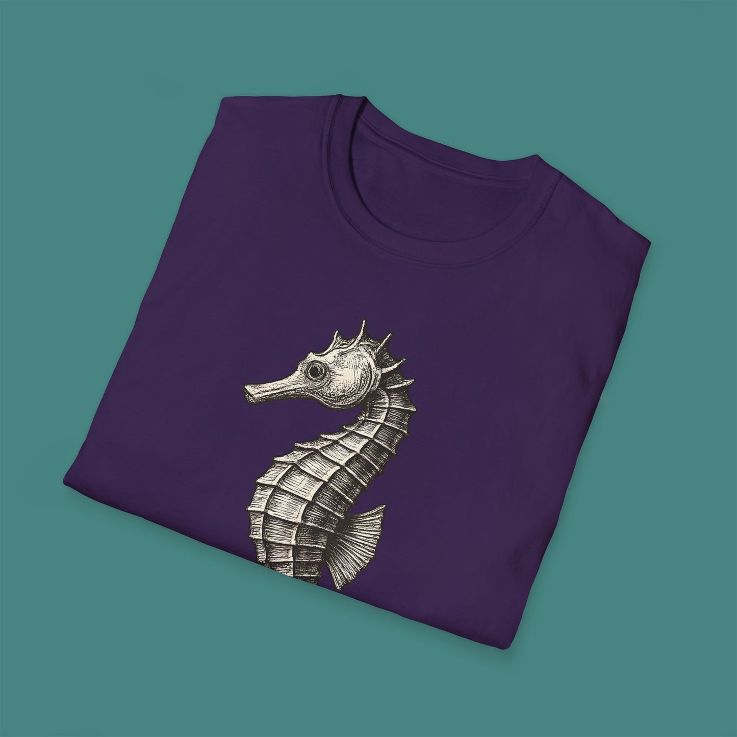Vintage Etching Seahorse Unisex T-Shirt