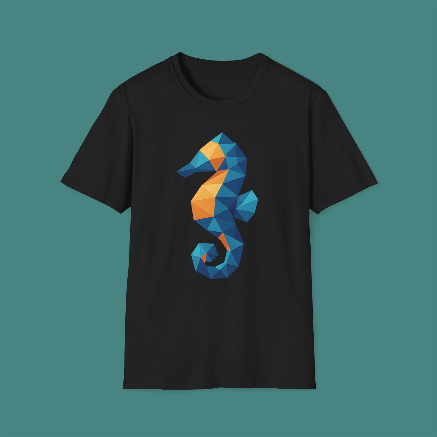 Geometric Polygon Seahorse Unisex T-Shirt