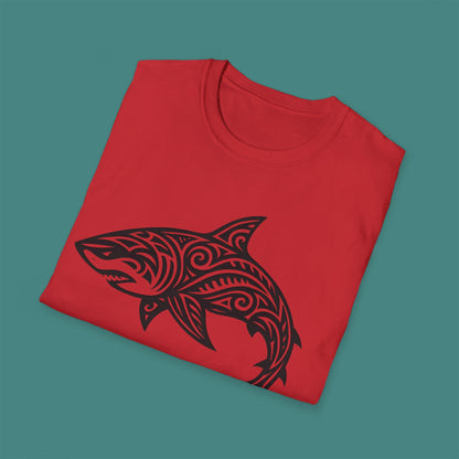 Tribal Tattoo Shark Unisex T-Shirt
