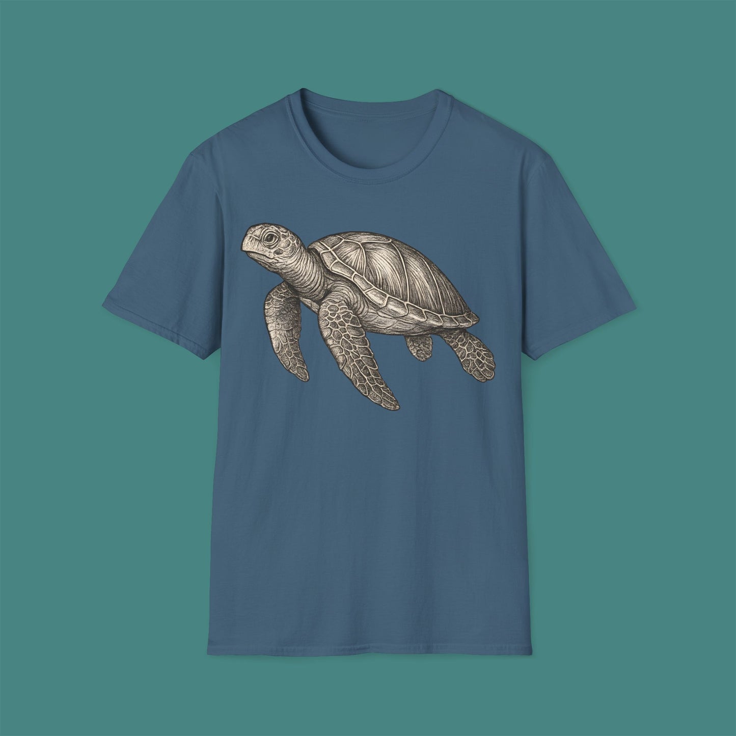 Vintage Etching Turtle Unisex T-Shirt