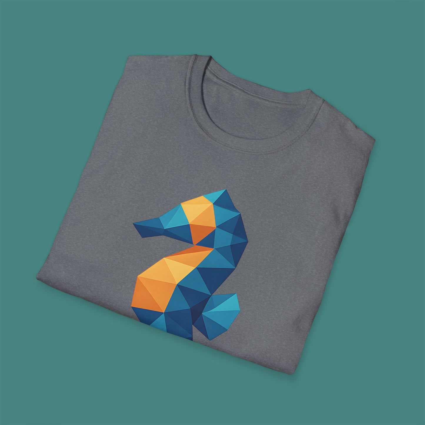 Geometric Polygon Seahorse Unisex T-Shirt