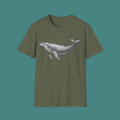 Vintage Etching Whale Unisex T-Shirt