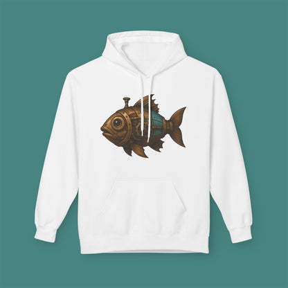 Steampunk Mechanical Fish Fleece Unisex Hoodie