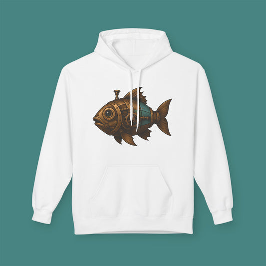 Steampunk Mechanical Fish Fleece Unisex Hoodie