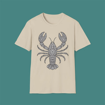 Intricate Mandala Lobster Unisex T-Shirt