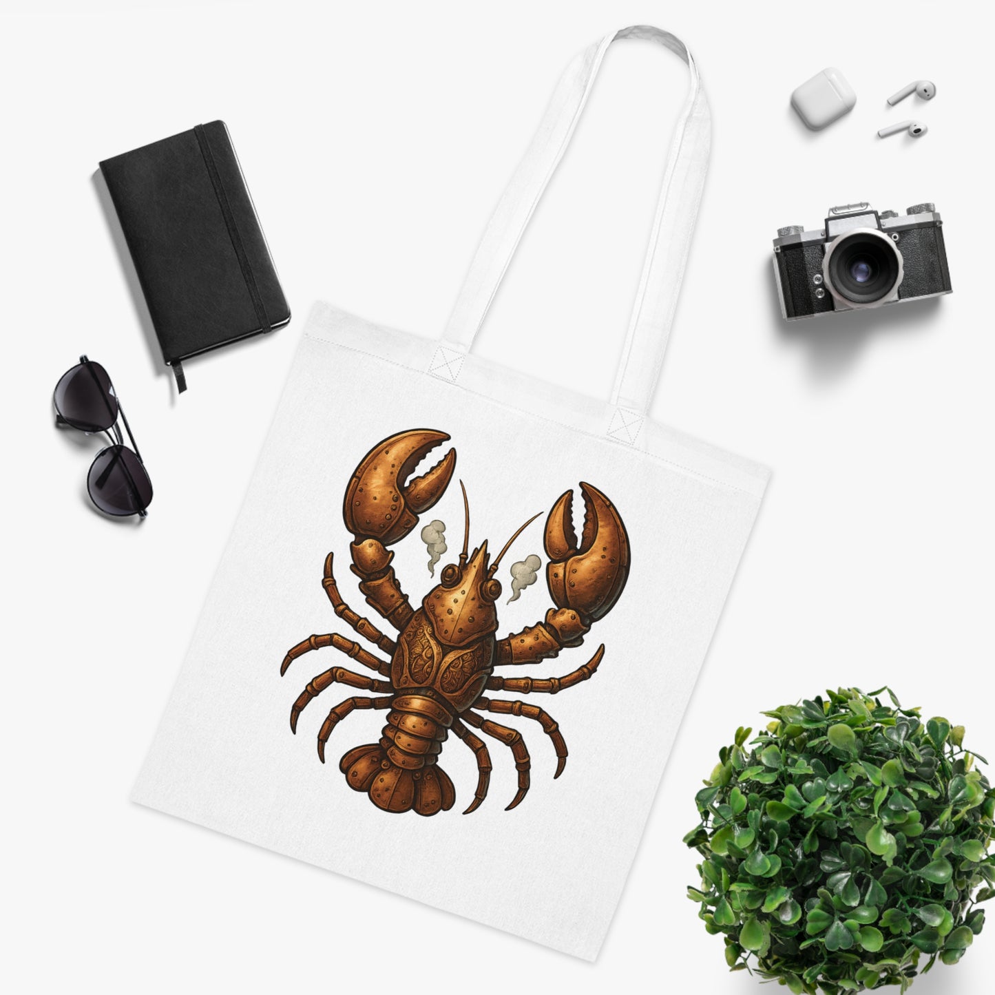 Steampunk Mechanical Lobster Tote Bag