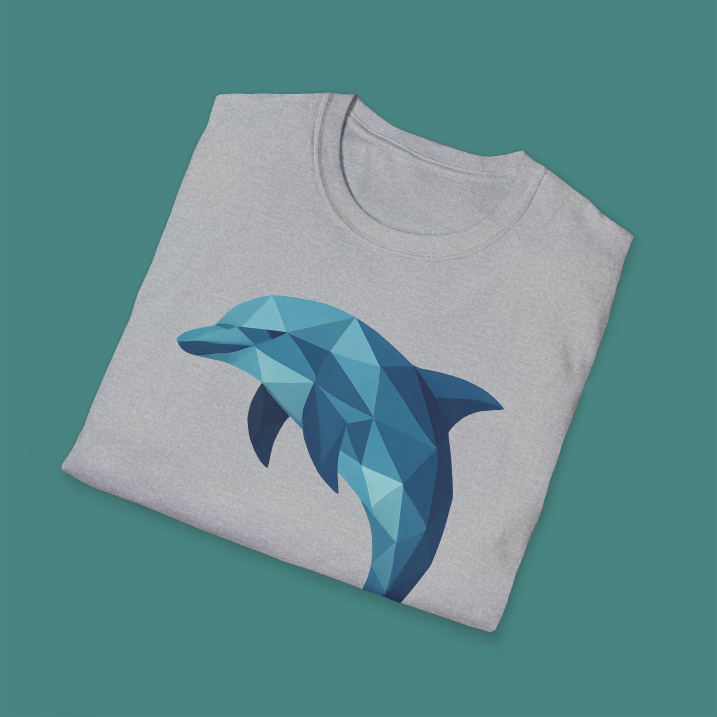 Geometric Polygon Dolphin Unisex T-Shirt