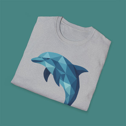 Geometric Polygon Dolphin Unisex T-Shirt