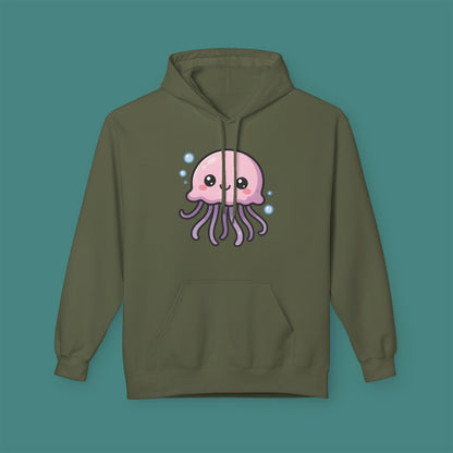 Cartoon Cute Jellyfish Fleece Unisex Hoodie
