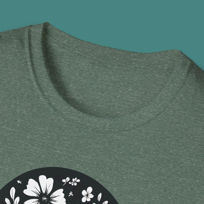 Floral Jellyfish Silhouette Unisex T-Shirt