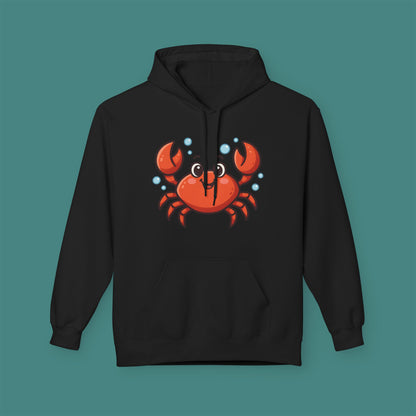 Cartoon Cute Crab Fleece Unisex Hoodie
