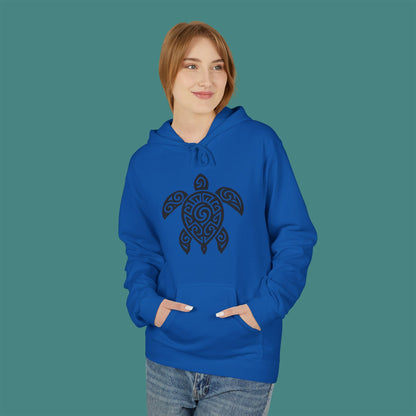 Tribal Tattoo Turtle Fleece Unisex Hoodie