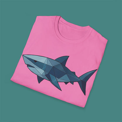 Geometric Polygon Shark Unisex T-Shirt