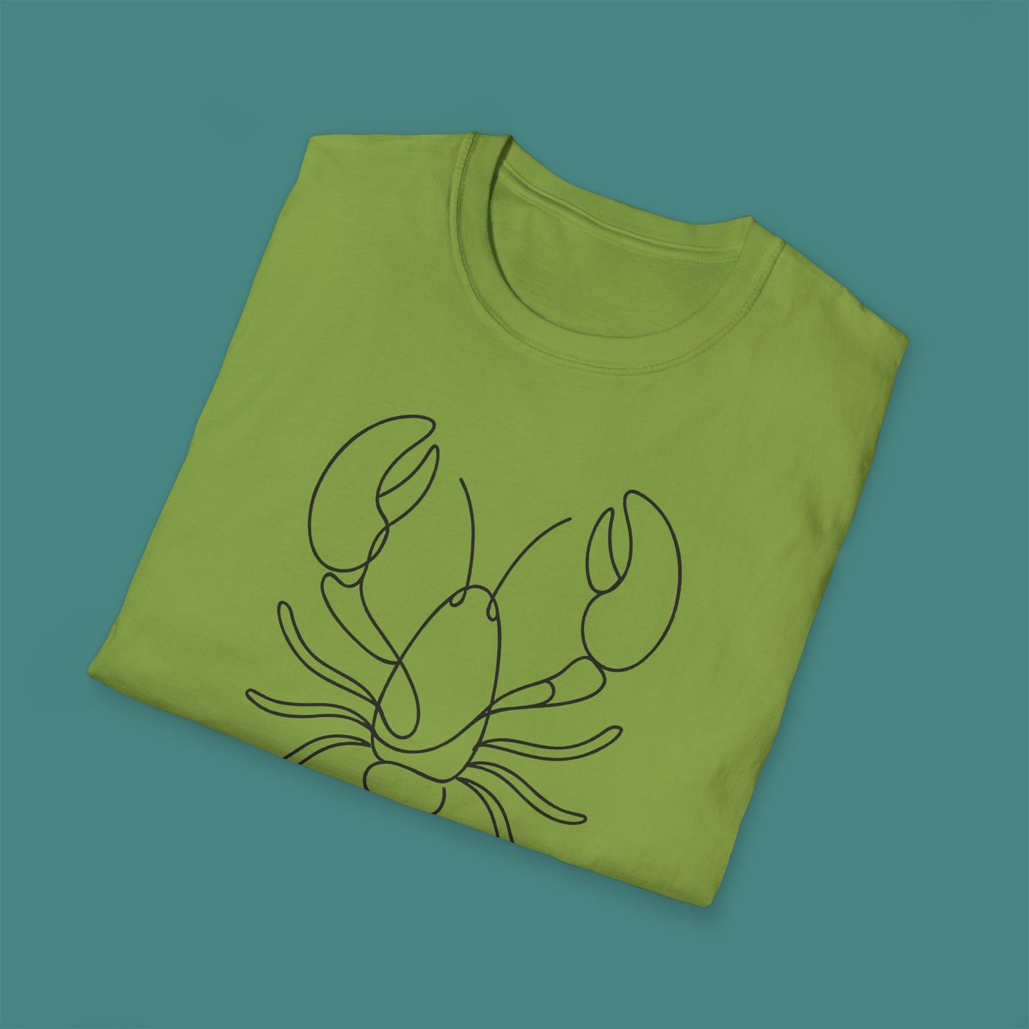 Minimalist Line Art Lobster Unisex T-Shirt