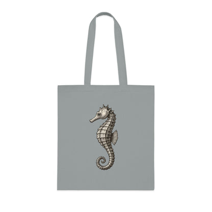 Vintage Etching Seahorse Tote Bag