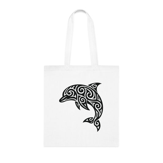 Tribal Tattoo Dolphin Tote Bag