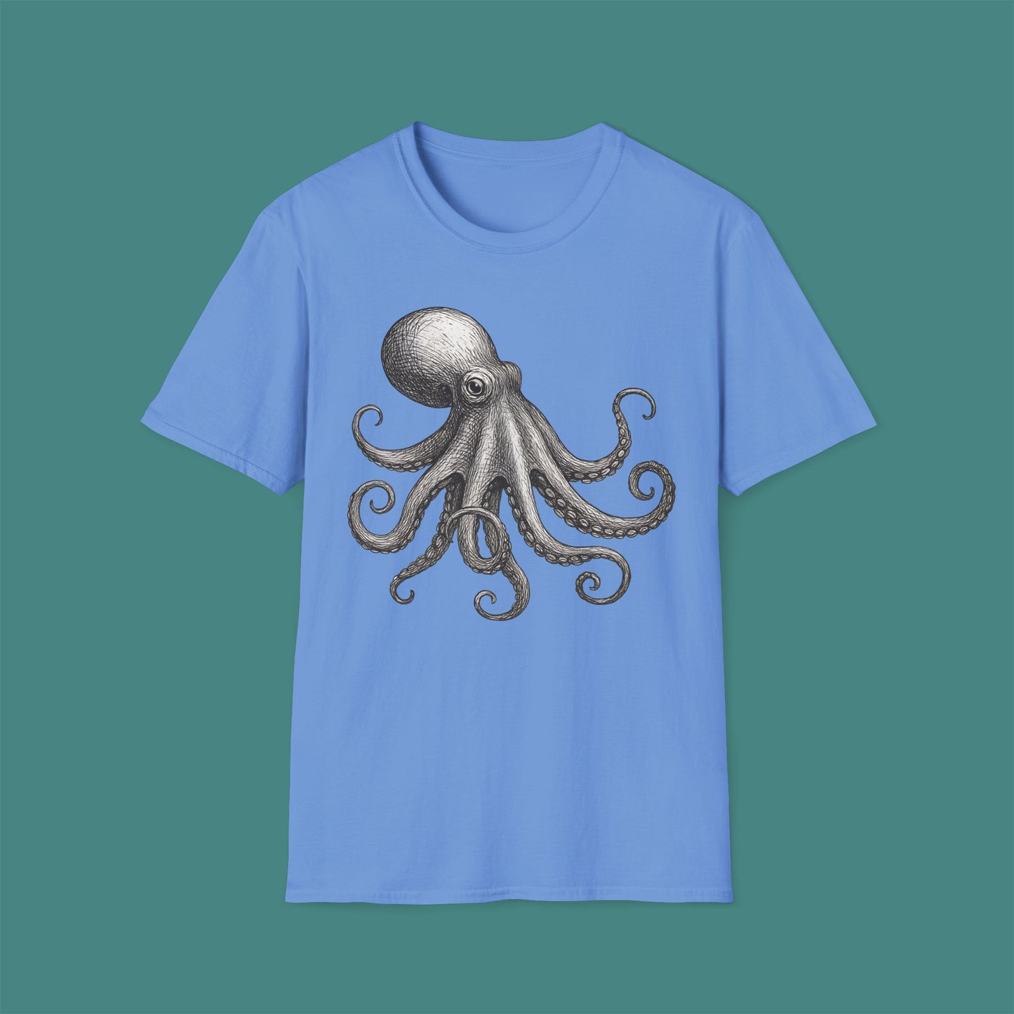 Vintage Etching Octopus Unisex T-Shirt