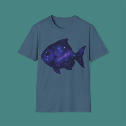 Cosmic Galaxy Fish Unisex T-Shirt