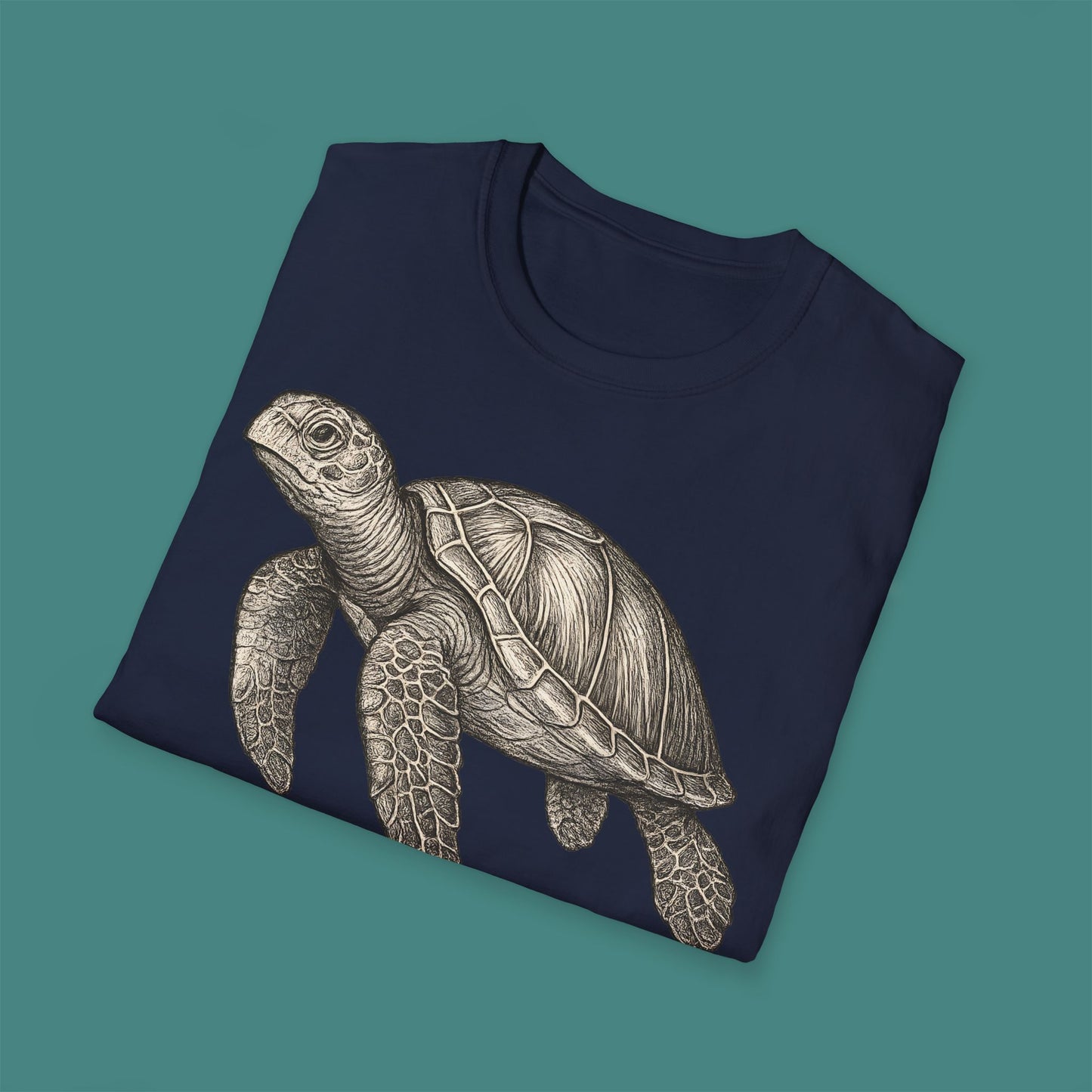 Vintage Etching Turtle Unisex T-Shirt