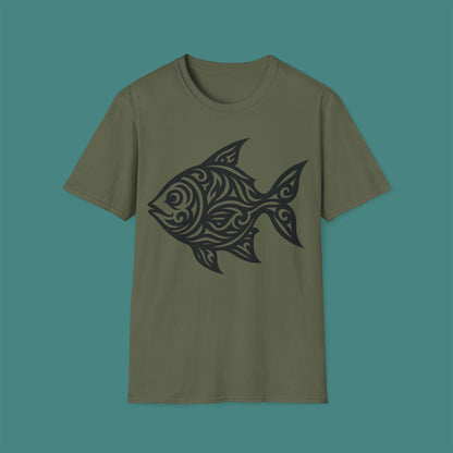 Tribal Tattoo Fish Unisex T-Shirt