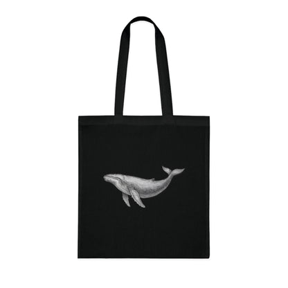 Vintage Etching Whale Tote Bag