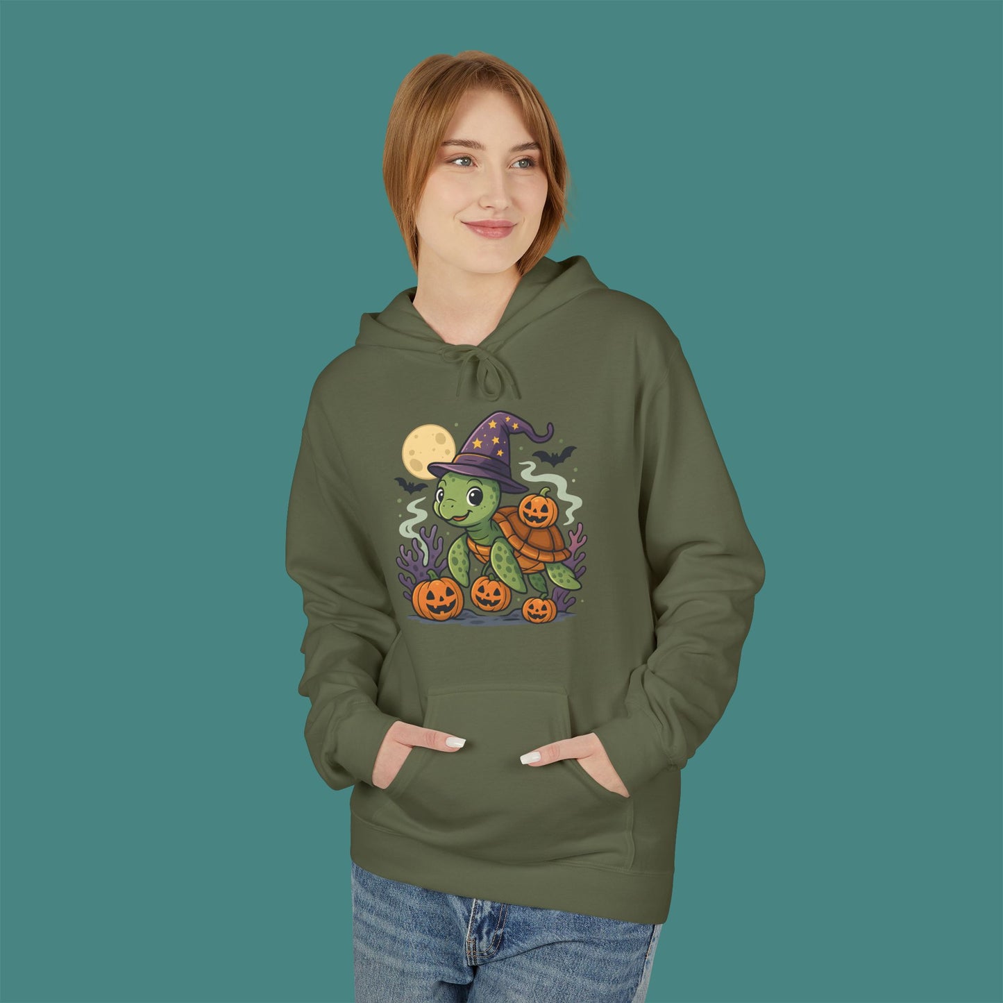 Halloween Turtle Fleece Unisex Hoodie