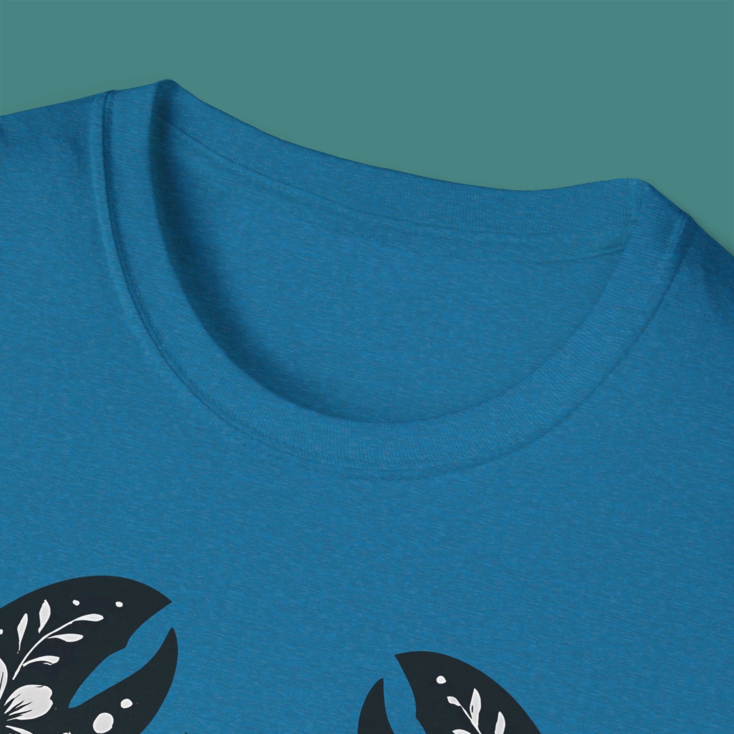 Floral Lobster Silhouette Unisex T-Shirt