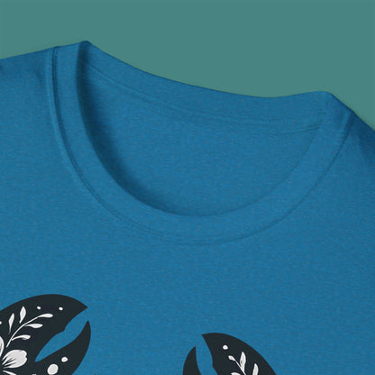 Floral Lobster Silhouette Unisex T-Shirt