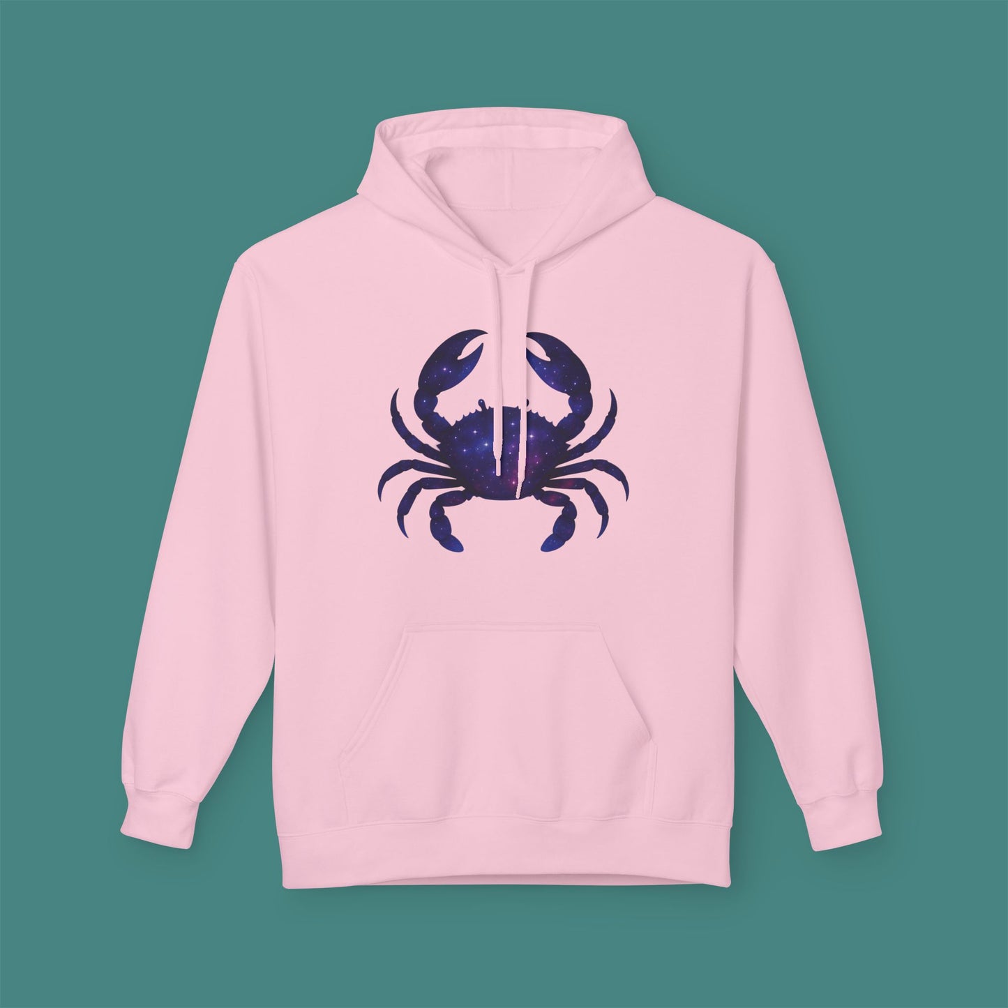 Cosmic Galaxy Crab Fleece Unisex Hoodie