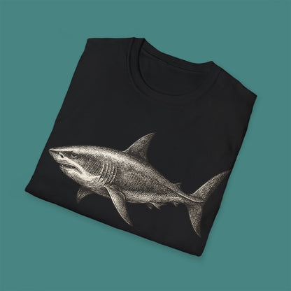 Vintage Etching Shark Unisex T-Shirt