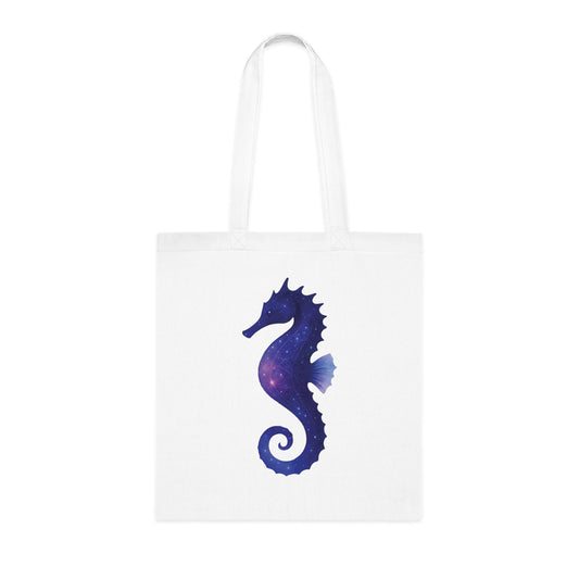 Cosmic Galaxy Seahorse Tote Bag