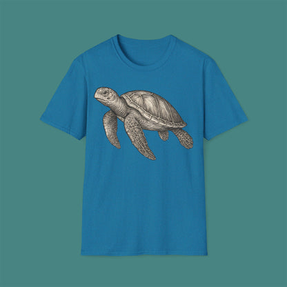 Vintage Etching Turtle Unisex T-Shirt