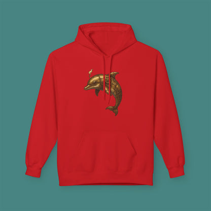 Steampunk Mechanical Dolphin Fleece Unisex Hoodie