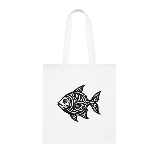 Tribal Tattoo Fish Tote Bag
