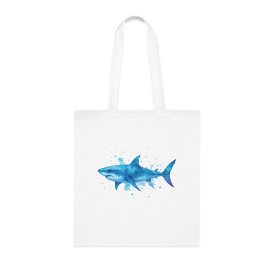 Watercolor Splash Shark Tote Bag