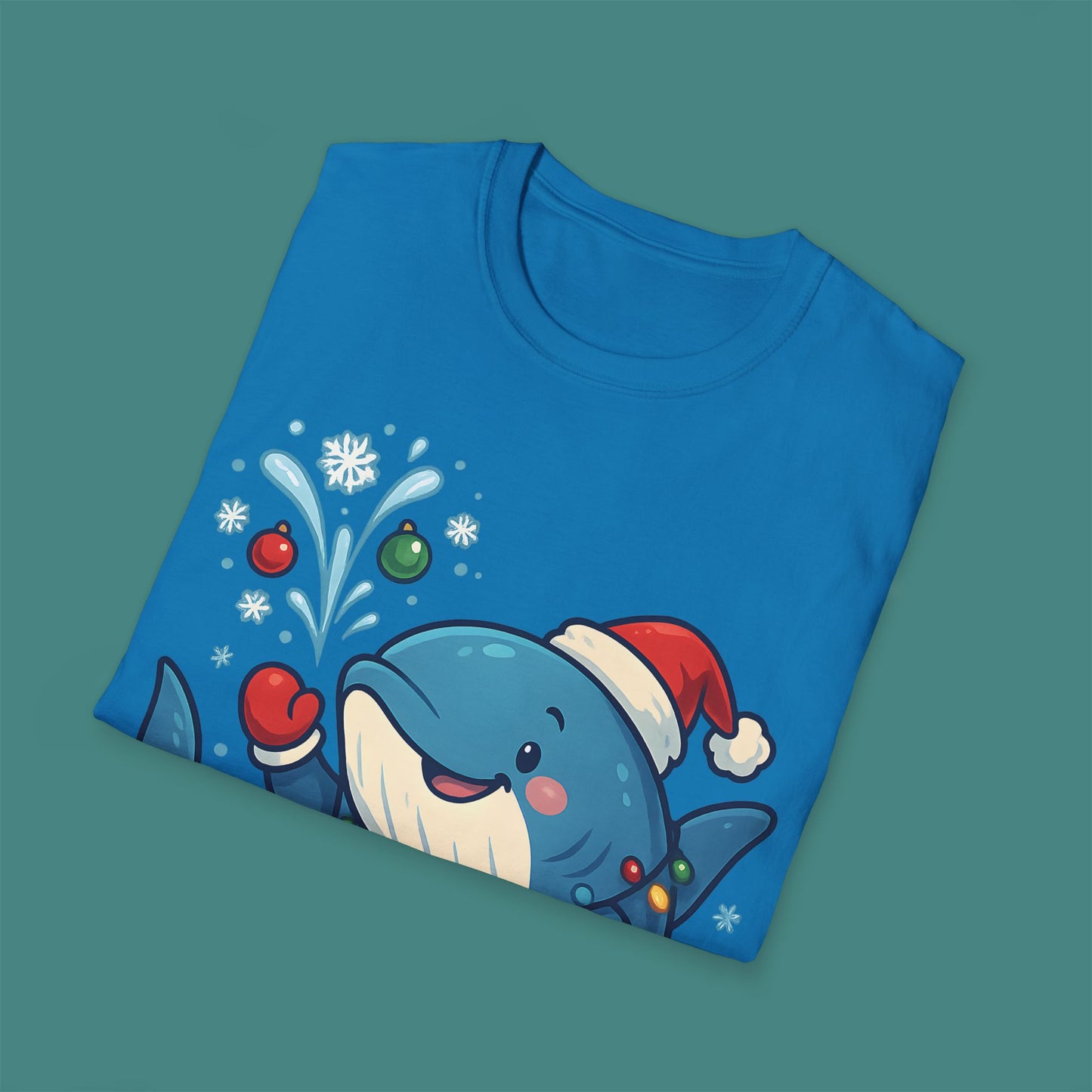 Christmas Whale Unisex T-Shirt